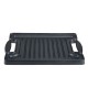 Dobbeltsidet støbejernsgrillplade, 36x25 cm | Støbejernsplade |  |