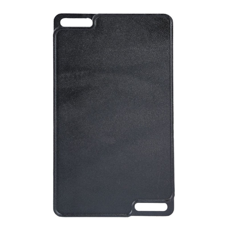 Dobbeltsidet støbejernsgrillplade, 46x26 cm - 