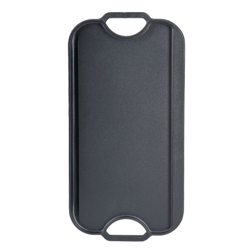 Dobbeltsidet støbejernsgrillplade, 51x26 cm | Støbejernsplade |  |