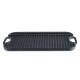 Dobbeltsidet støbejernsgrillplade, 51x26 cm | Støbejernsplade |  |