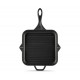 Emaljeret støbejernspande til grill Hosse, Black Onyx, 28x28cm | Støbejernspande til grill | Støbejernspande |