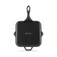 Emaljeret støbejernspande til grill Hosse, Black Onyx, 28x28cm | Støbejernspande til grill | Støbejernspande |