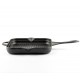 Emaljeret støbejernspande til grill Hosse, Black Onyx, 28x28cm | Støbejernspande til grill | Støbejernspande |