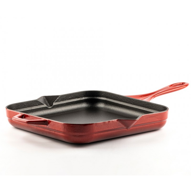 Emaljeret støbejernspande Solagio, Rubin, 28x28cm - 