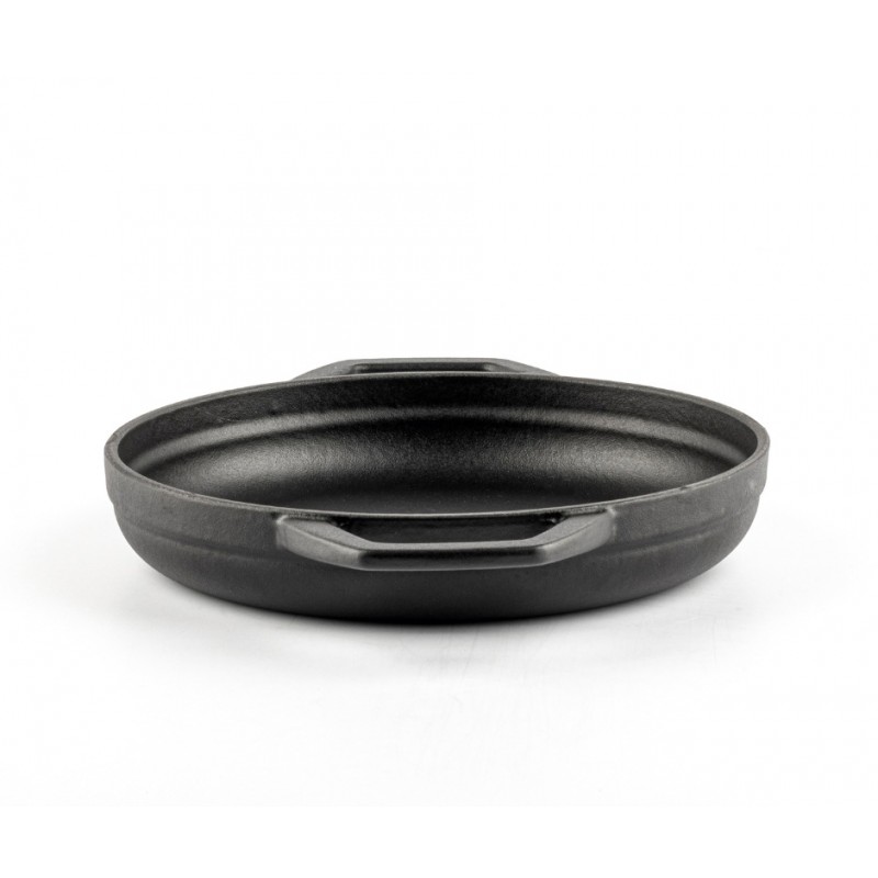 Emaljeret støbejernspande med to håndtag Hosse, Black Onyx, Ф19cm | Flad støbejernspande | Støbejernspande |