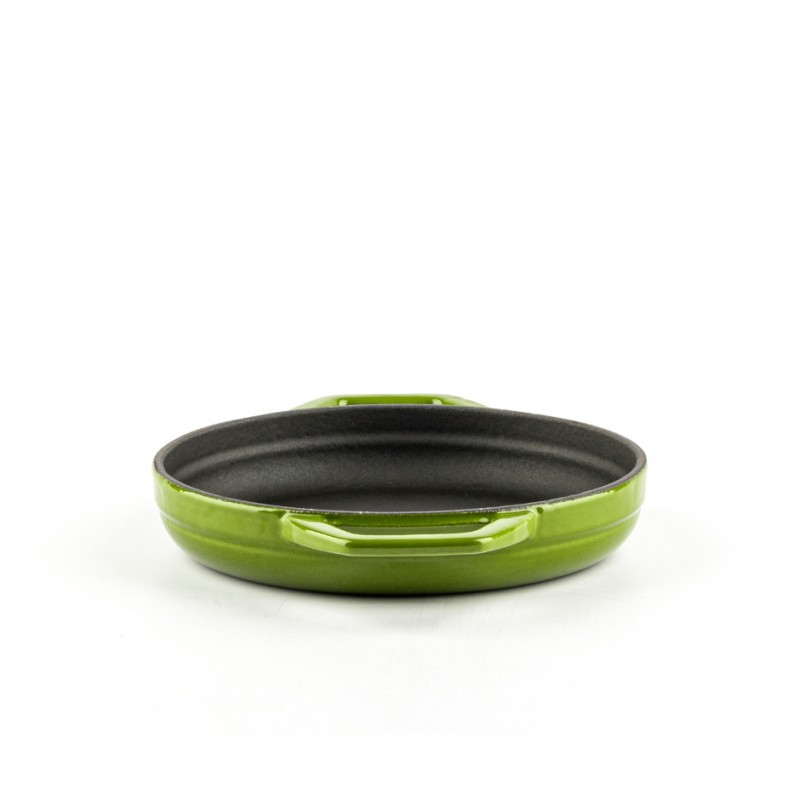 Emaljeret støbejernspande med to håndtag Hosse, Bamboo, Ф16cm | Flad støbejernspande | Støbejernspande |