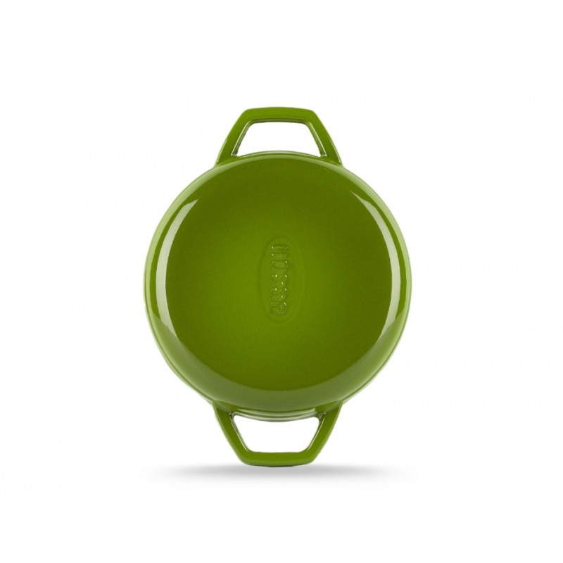 Emaljeret støbejernspande med to håndtag Hosse, Bamboo, Ф16cm | Flad støbejernspande | Støbejernspande |