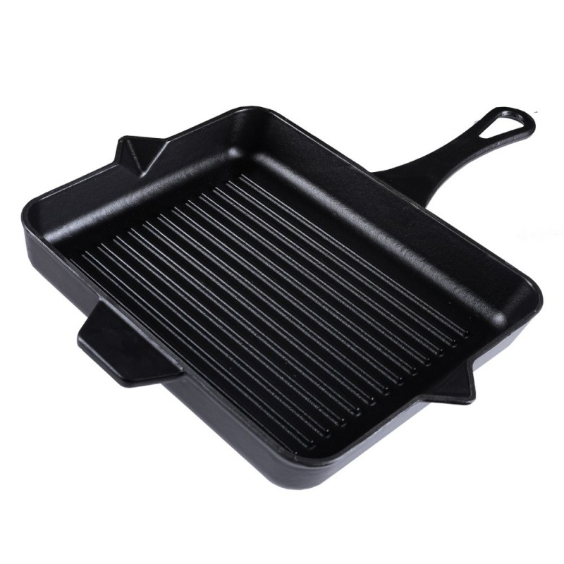Emaljeret støbejernspande til grill Solagio, Black Onyx, 23x32cm - 