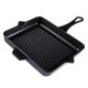Emaljeret støbejernspande til grill Hosse, Black Onyx, 23x32cm | Støbejernspande til grill | Støbejernspande |