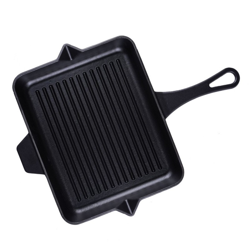 Emaljeret støbejernspande til grill Solagio, Black Onyx, 23x32cm - 
