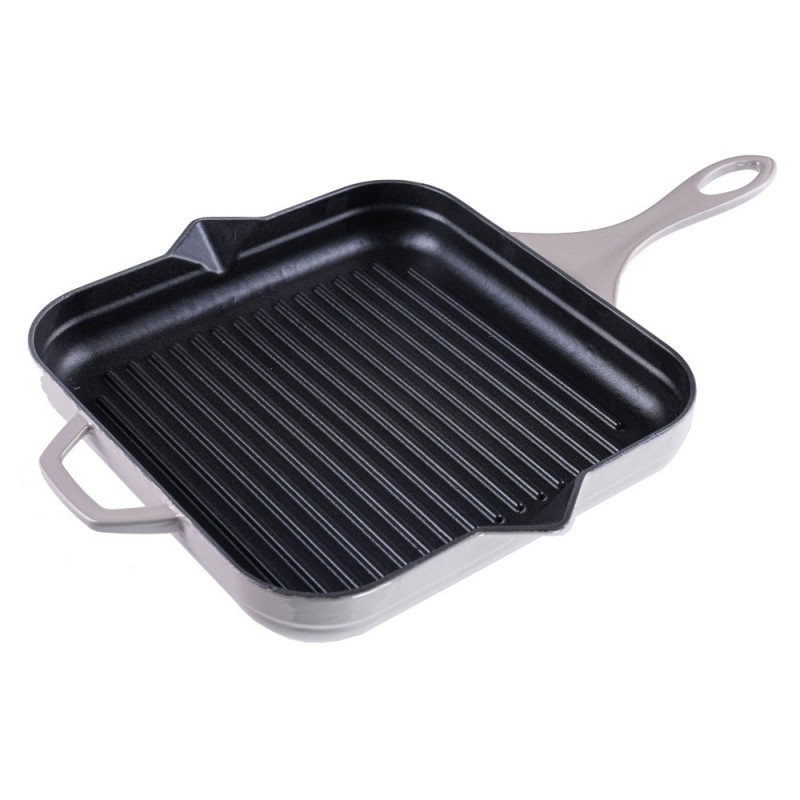 Emaljeret støbejernspande til grill Solagio, Ivory, 28x28cm - 