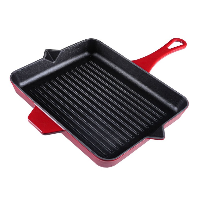 Emaljeret støbejernspande til grill Solagio, Rubin, 23x32cm - 