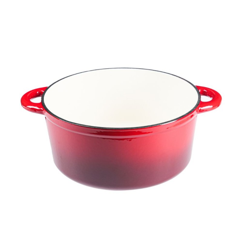Emaljeret støbejernsgryde, Rød, Ф22 | Støbejernsgryde |  |
